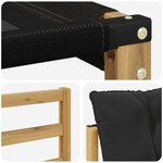 vidaXL Ensemble de canapés d'extérieur 8 pc Blanc et noir