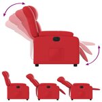 vidaXL Fauteuil inclinable électrique Rouge Similicuir