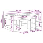 vidaXL Cadre de lit pour enfants avec rangement Chêne noir 90 x 190 cm