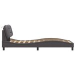 vidaXL Cadre de lit sans matelas gris 90x200 cm similicuir