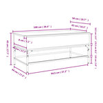 vidaXL Table basse sonoma gris 100x50x45 cm bois d'ingénierie et métal