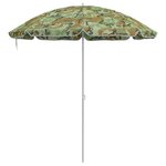 vidaXL Parasol de plage Vert 206 x 206 x 212 cm Polyester  Métal