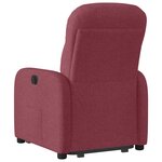 vidaXL Fauteuil inclinable électrique rouge bordeaux tissu