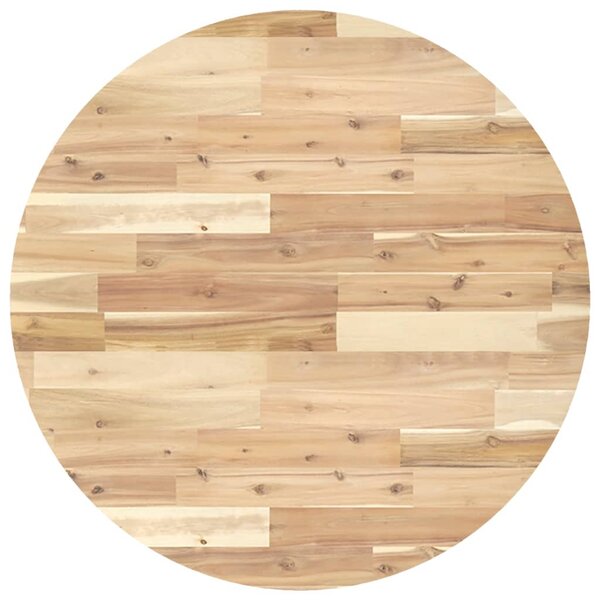 vidaXL Dessus de table rond Ø80x2 cm bois massif d'acacia