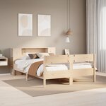 vidaXL Lit bibliothèque sans matelas 140x190 cm bois de pin massif