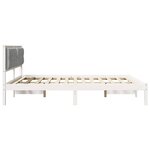 vidaXL Cadre de lit Gris clair 160 x 200 cm Pin massif