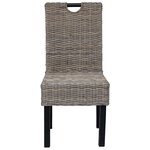 vidaXL Chaises à manger lot de 6 rotin Kubu bois de manguier