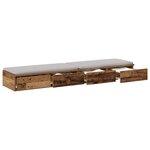 vidaXL Tiroirs de lit avec tiroir Bois ancien 140 x 36 5 x 16 5 cm