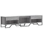 vidaXL Meuble TV sonoma gris 180x34x41 cm bois d'ingénierie