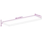 vidaXL Dessus de table 100x50x3 8cm rectangulaire bois massif récupéré