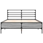 vidaXL Cadre de lit sans matelas sonoma gris 120x190 cm