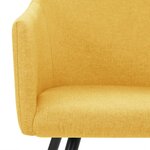 vidaXL Chaises à manger lot de 2 jaune tissu