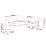 vidaXL Ensemble de canapés 3 Pièces avec coussins marron tissu