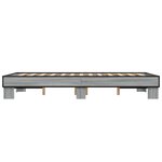 vidaXL Cadre de lit sonoma gris 135x190 cm bois d'ingénierie et métal