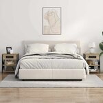 vidaXL Table de nuit avec station de chargement Chêne sonoma