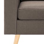vidaXL Ensemble de canapés 2 Pièces Tissu Taupe