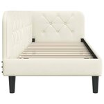 vidaXL Cadre de lit d'angle avec tête de lit Crème 80 x 200 cm Velours