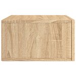 vidaXL Table de chevet murale chêne sonoma 35x35x20 cm