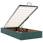 vidaXL Cadre de lit ottoman avec matelas vert foncé 80x200 cm velours