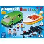 PLAYMOBIL 4144 - City Life - Voiture familiale avec remorque porte-bateaux