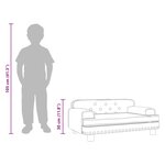 vidaXL Canapé pour enfants marron 70x45x30 cm velours