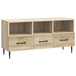 vidaXL Meuble TV Chêne Sonoma 102 x 34 5 x 50 cm Bois d'ingénierie