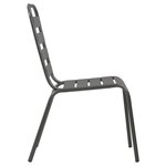 vidaXL Mobilier de bistro 3 Pièces Acier Gris foncé