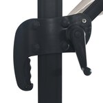 vidaXL Parasol de jardin en porte-à-faux lumières LED mât en aluminium