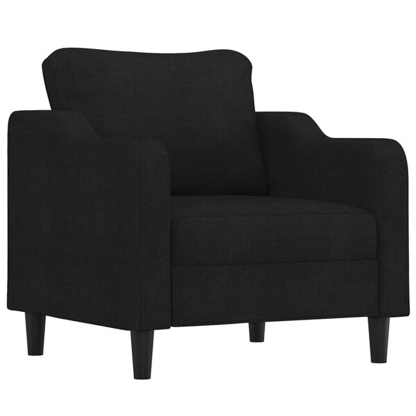 vidaXL Fauteuil Noir 60 cm Tissu