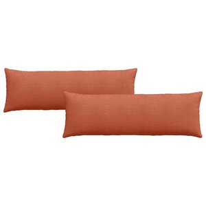 vidaXL Coussins de canapé 2 Pièces Rouge orange 120 x 40 cm