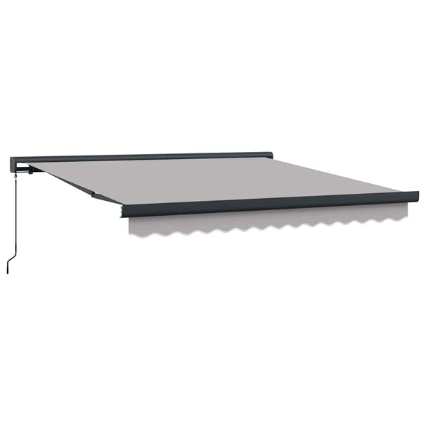vidaXL Auvent Rétractable Gris clair 350 x 250 cm Tissu et Métal