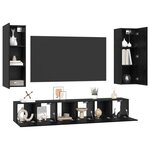 vidaXL Ensemble meuble TV 5 Pièces Chêne noir Bois d'ingénierie