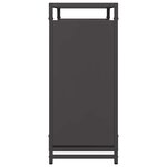 vidaXL Portant de bois chauffage noir 90x28x65 cm