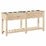 vidaXL Cache-pot de jardin avec étagère Beige 161.5 x 45 x 76.5 cm