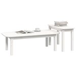 vidaXL Ensemble de tables basses 2 Pièces Blanc Bois massif de pin