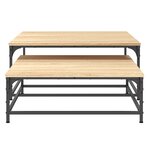 vidaXL Tables basses gigognes 2 Pièces chêne sonoma bois d'ingénierie