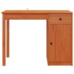 vidaXL Bureau Brun Ciré 100 x 50 x 74 cm Pin massif