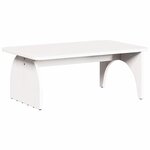 vidaXL Table basse Blanc 80 x 50 x 31 cm Bois massif en pin