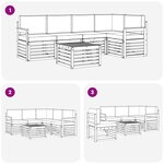 vidaXL Ensemble de canapés d'extérieur 6 pc Blanc et crème Polyester
