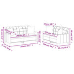vidaXL Ensemble de canapés 2 Pièces avec coussins gris similicuir