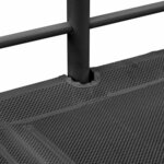 vidaXL Lit mezzanine pour enfants Noir 90 x 200 cm Acier