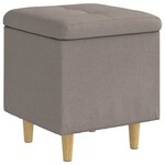 vidaXL Ottoman avec rangement Taupe 40 x 40 x 45 cm tissu