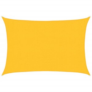 vidaXL Voile d'ombrage 160 g/m² Jaune 3x4 m PEHD