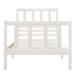 vidaXL Cadre de lit sans matelas blanc bois massif