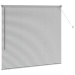 vidaXL Store de Fenêtre avec des rideaux Argent Aluminium