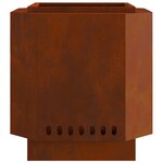 vidaXL Foyer sans fumée Marron 48 x 48 x 51 cm Acier patiné