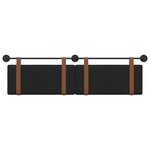 vidaXL Tête de lit suspendue Noir PU antique