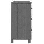 vidaXL Buffet HAMAR Gris foncé 113x40x80 cm Bois massif de pin