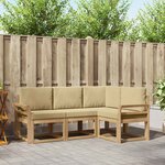 vidaXL Ensemble de canapés d'extérieur 4 pc Blanc et Beige