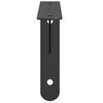 vidaXL Supports d'étagères 4 Pièces 20x2 5x14 cm noir acier inoxydable